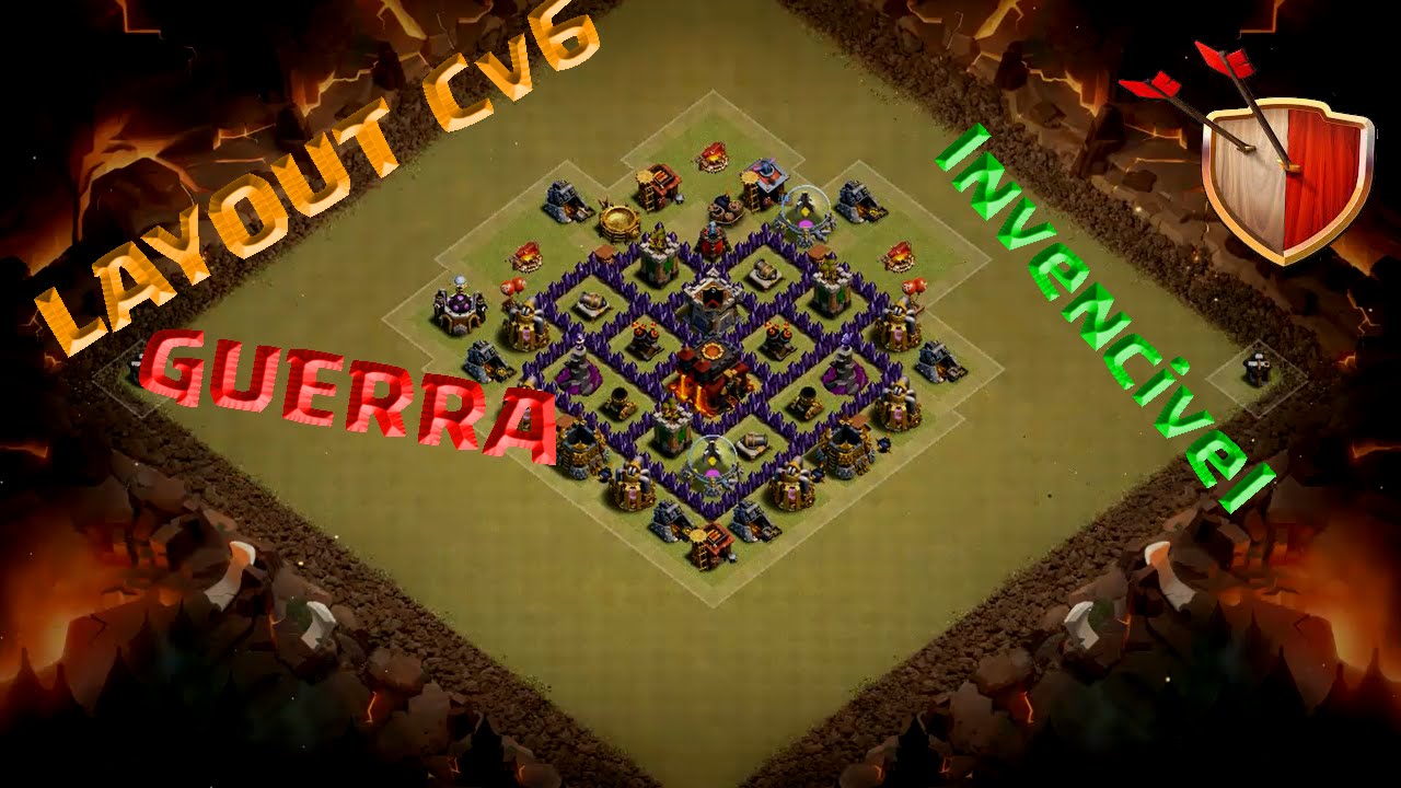 Layout CV6 Guerra/ Layout TH6 War - Clash of clans