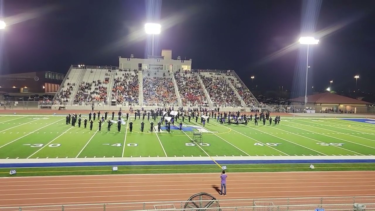 UISD Marching Band Festival 2025 - Lyndon B. Johnson High School Band - Visitors Side