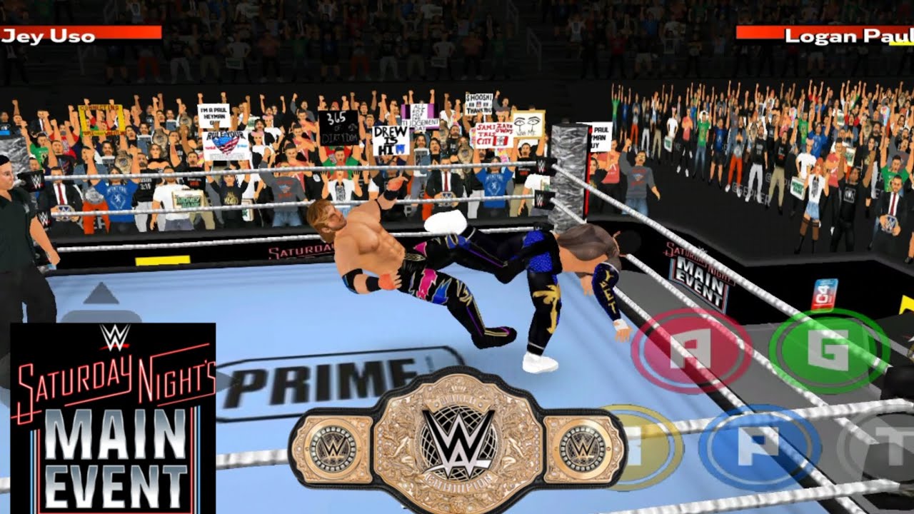 JEY USO VS LOGAN PAUL| WORLD HEAVYWEIGHT TITLE MATCH | SATURDAY NIGHT MAIN EVENT | WRESTLING EMPIRE