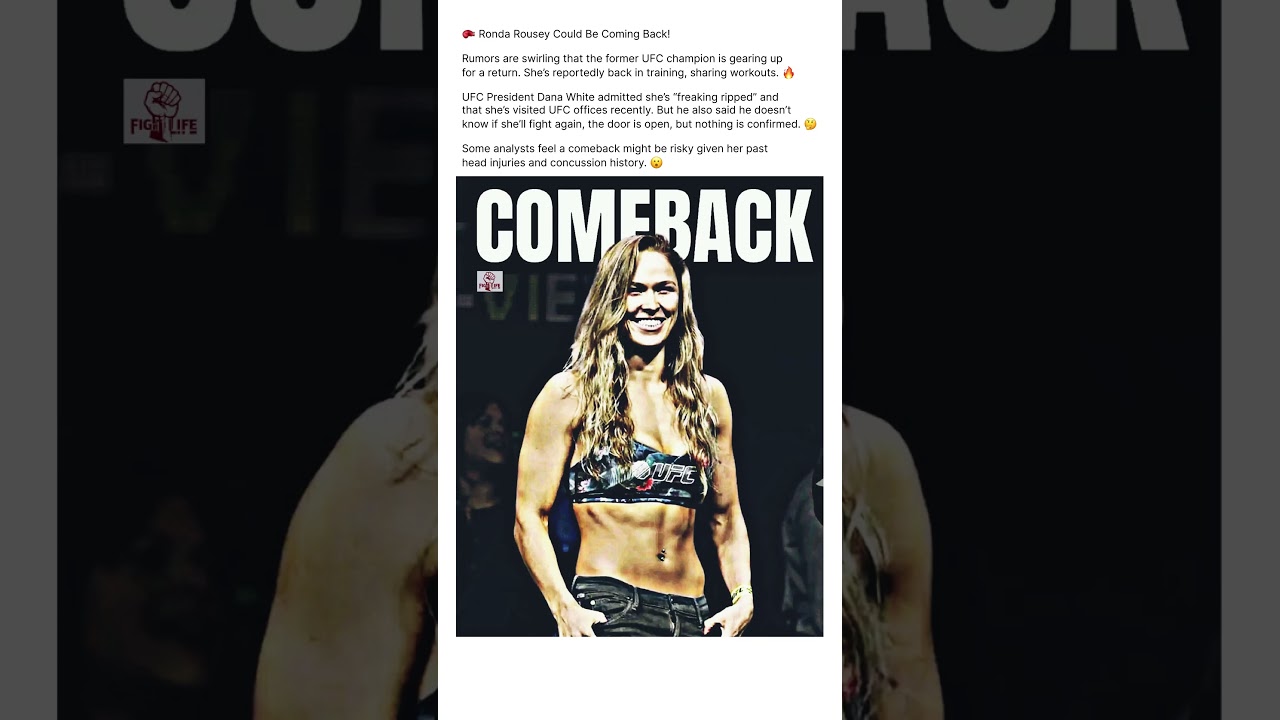 Ronda Rousey RETURNS in 2026? The Queen Is Coming Back 😮