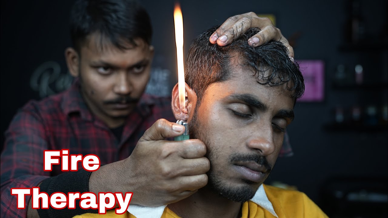 ASMR Fire Massage Therapy For Winter | Head Scratching And Tapping With Oil | Neck Cracking ASMR