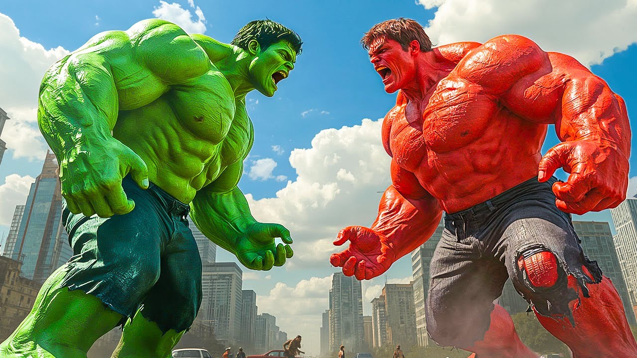HULK vs RED HULK EPIC BATTLE! The Fight Begins on a Military Plane! ✈️ Who Is the Strongest? 💥