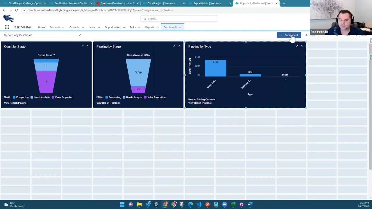 Salesforce Opportunity Pipeline Reports & Dashboard Creation