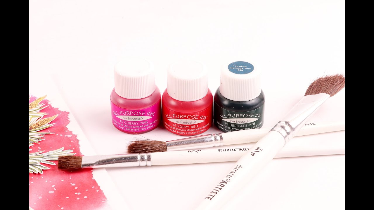 Creating an easy festive All Purpose Ink Watercolour wash