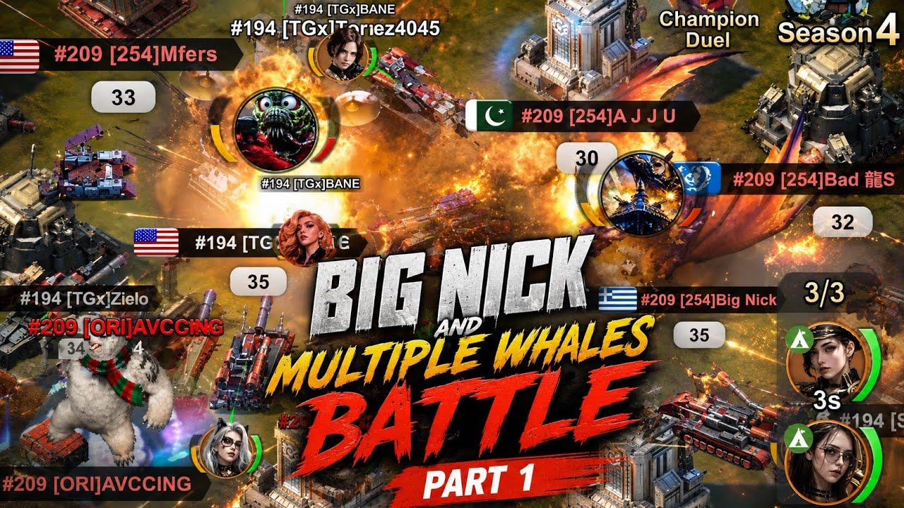 Big Nick vs Soul and tgx ☠️☠️ Whales fight 🔥🔥 #bignick #lastz #abysswalker  #lastzsurvivalshooter 