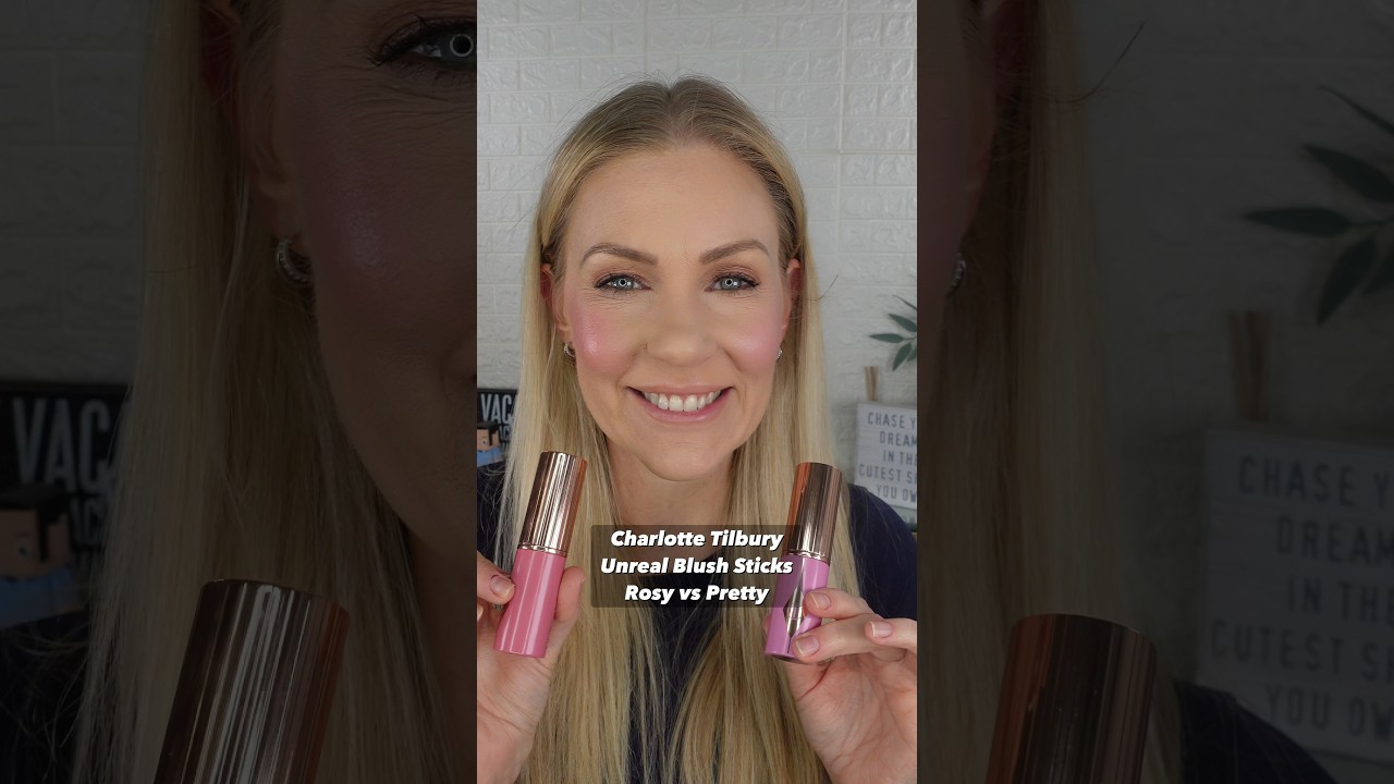 Rosy Glow vs Pretty Glow: Charlotte Tilbury Unreal Blush Health Glow Sticks