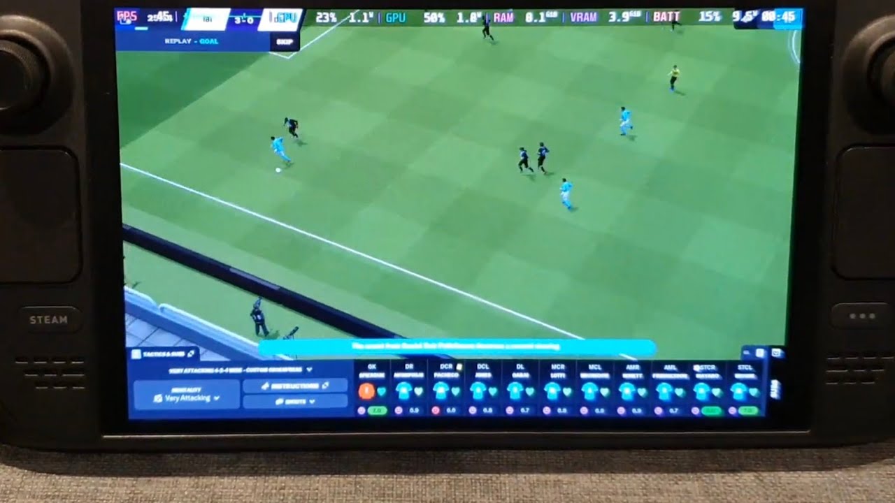 Steam Deck OLED 1TB: Football Manager 2023 testing