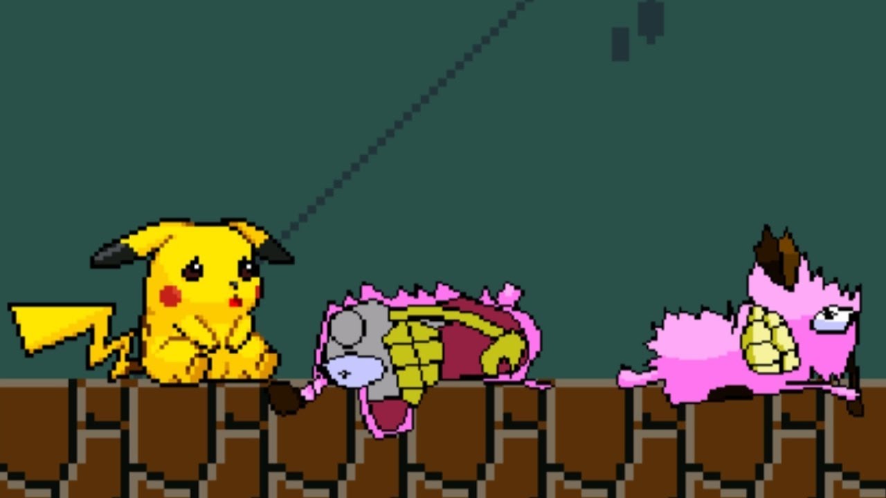 PIKACHU WITH COURAGE THE COWARDLY DOG TEAM IN SURVIVAL MODE | FUNNY GAMING