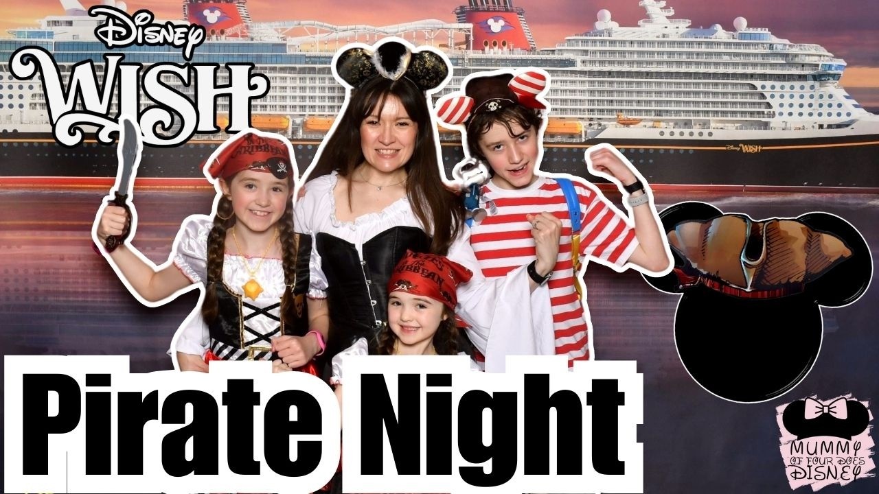 🏴‍☠️ Pirate Night On Board The Disney Wish 🚢 Shopping, Dining & Deck Parties