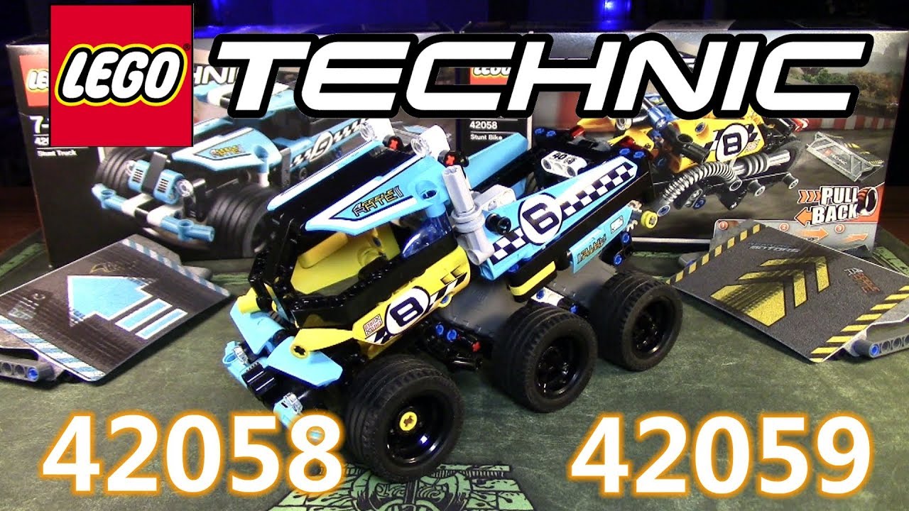 LEGO Technic Трюковой мотоцикл и грузовик (42058+42059)