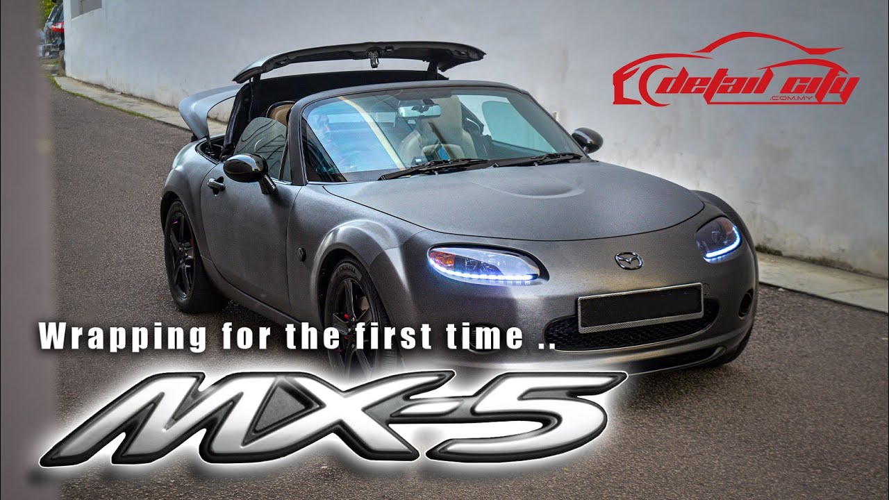 Mazda MX5 Full wrap in Brush Black l JOHOR BAHRU l 2023