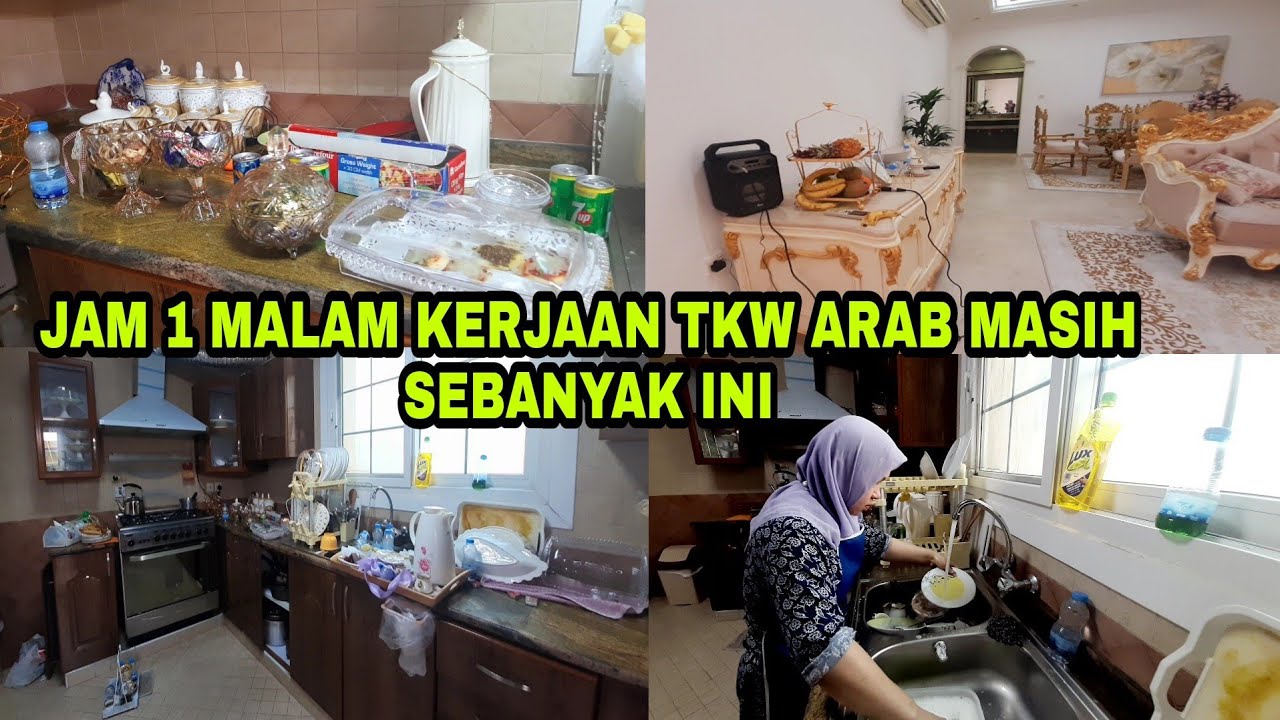 TKW ARAB JAM 1 MALAM MASIH KERJA SEBANYAK INI DAN INI TANGGAPAN MAJIKAN Ku //VLOG Tkw Arab