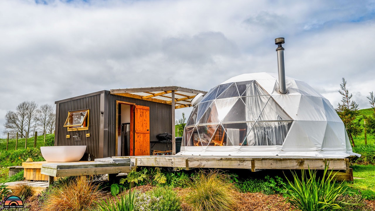 Unique Tiny Home - Geodesic Dome w/ Outbuilding