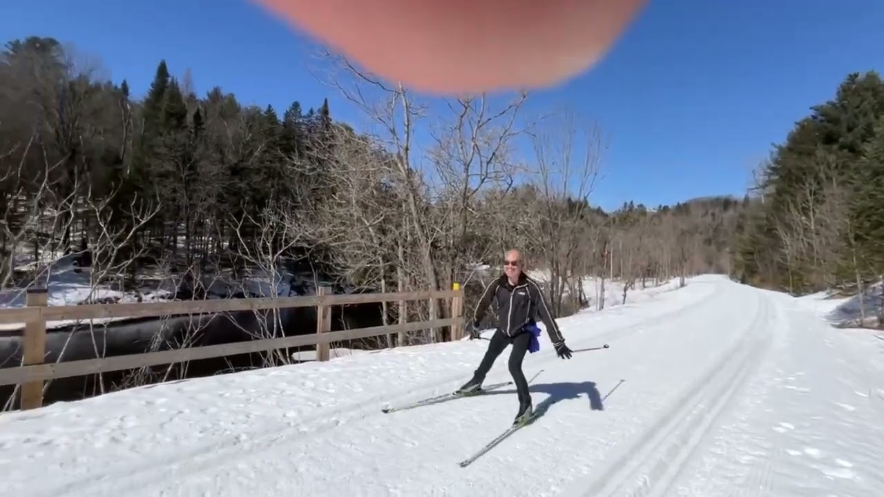 X-Country Skiing on le P'tit Train du Nord