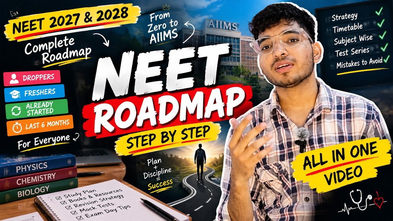 NEET Preparation Complete Roadmap 🔥 | Start to Finish Strategy | NEET 2027 & 2028