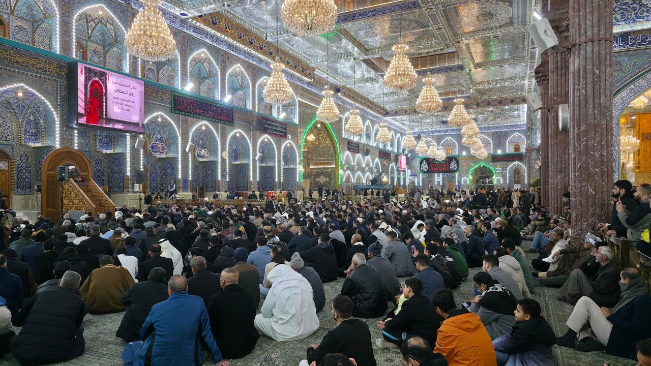 الصحن الحسيني الشريفl سماحة الشيخ زمان الحسناويl الاثنين٢٢رجب ١٤٤٧هج