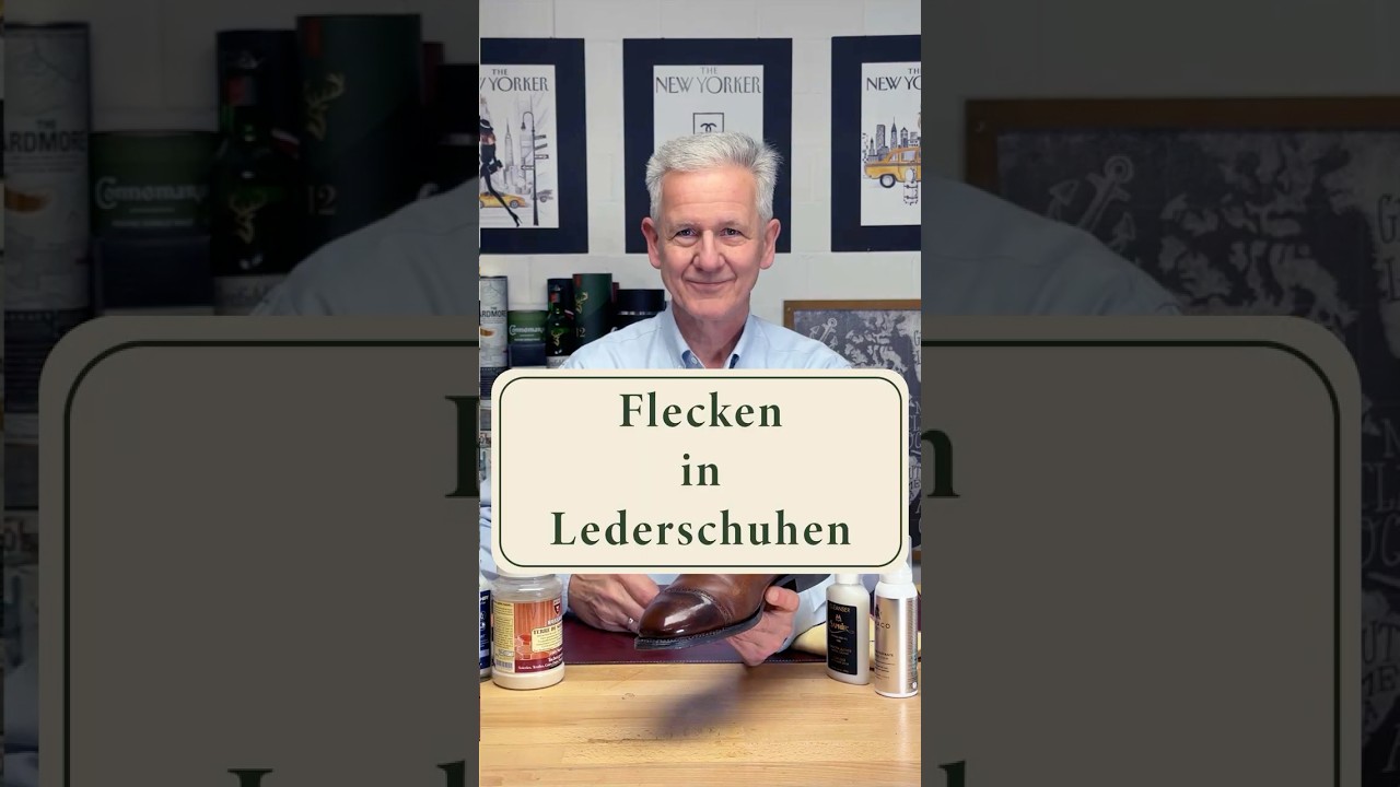 Flecken in Lederschuhen.