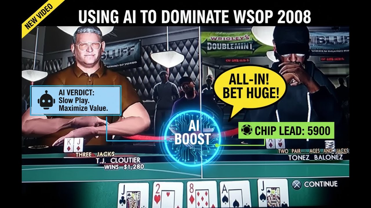 Using AI to learn to play poker like a PRO in WSOP 2008
