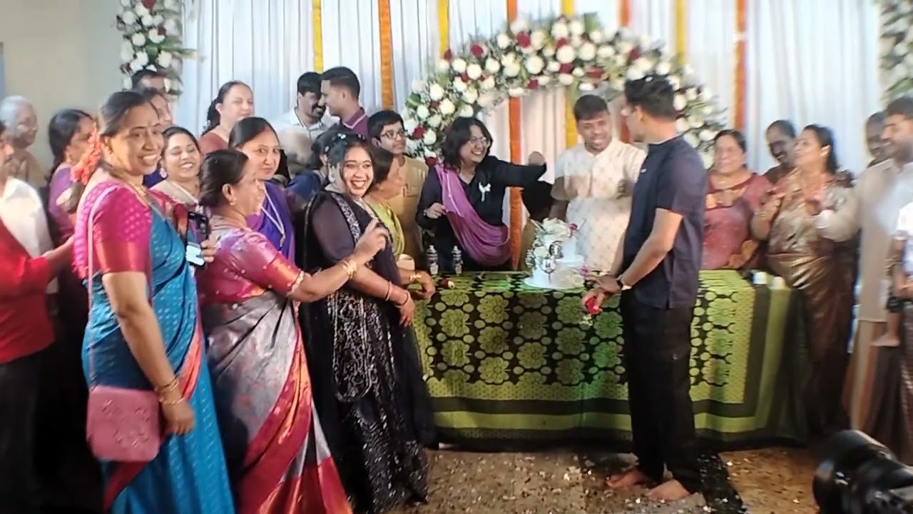 Rakshita and viswas vadool engagement cake