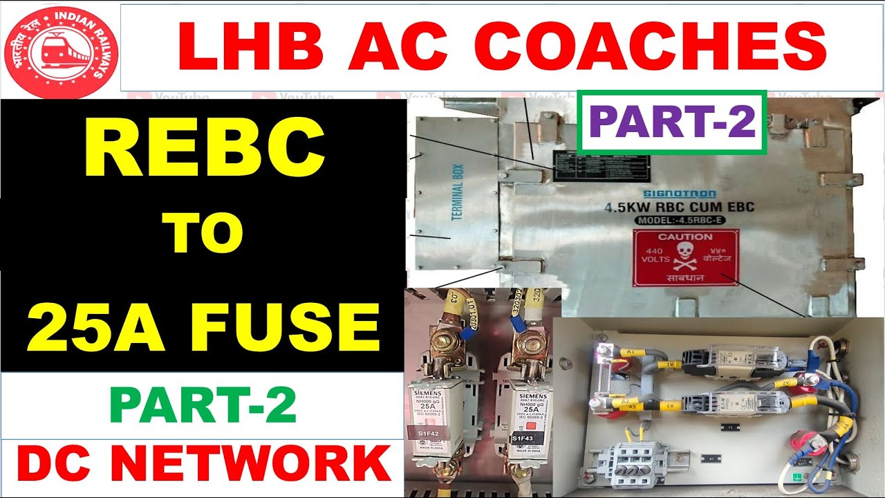 REBC TO 25A  DC SUPPL DETAILS OF LHB AC COACHES. #REBC #rbc #rebc #ebc #charger #lhb #coaches #ebc