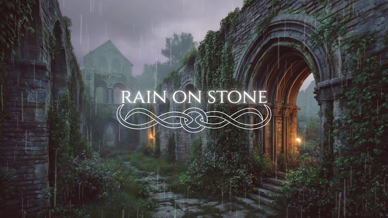 Rain on Ancient Stone | Celtic Music with Rain Sounds to Soothe Your Soul