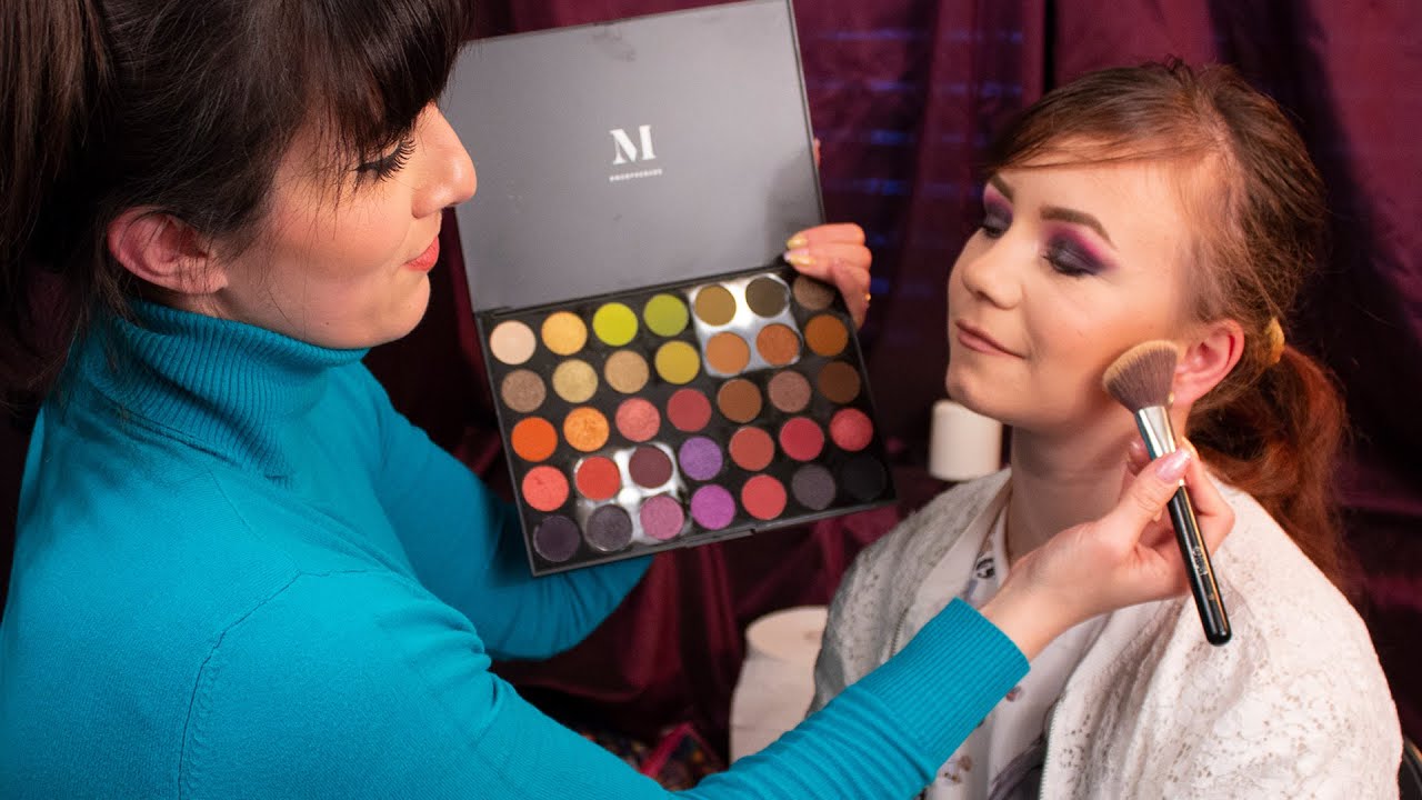 Super Relaxing Makeup Application ASMR, She Does Her Makeup, Soft Talking, Evening Makeup