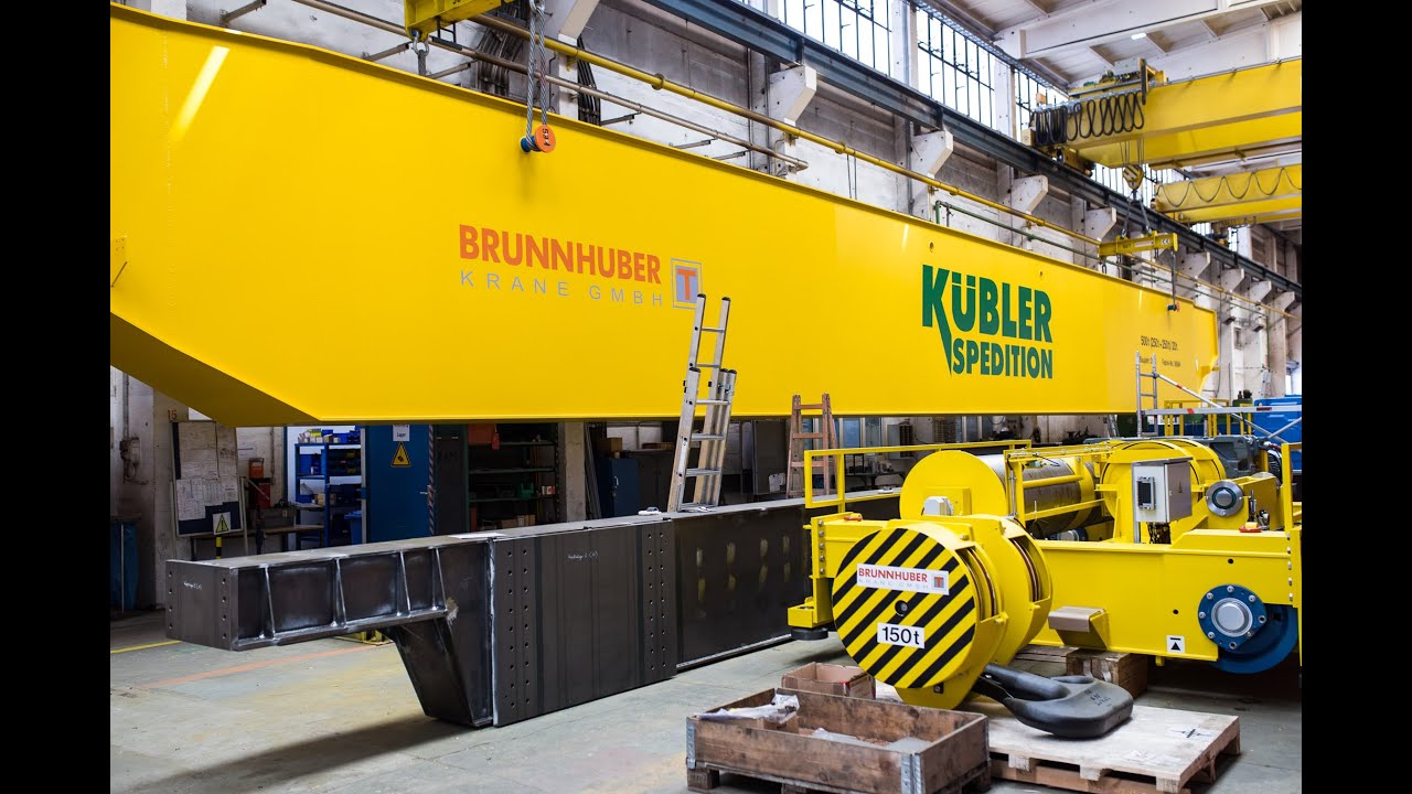 Dispatch of 500t indoor double girder BRUNNHUBER bridge crane for loading marine Diesel engines