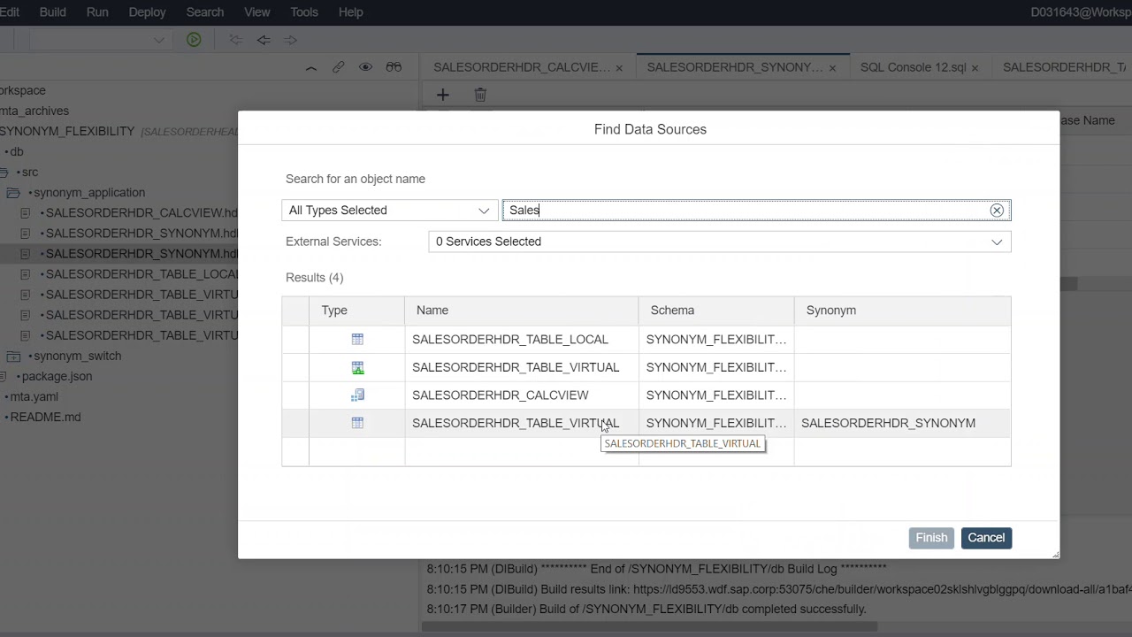 SAP HANA Leveraging Synonym for flexible Switch from virtual to persistent access without impact to