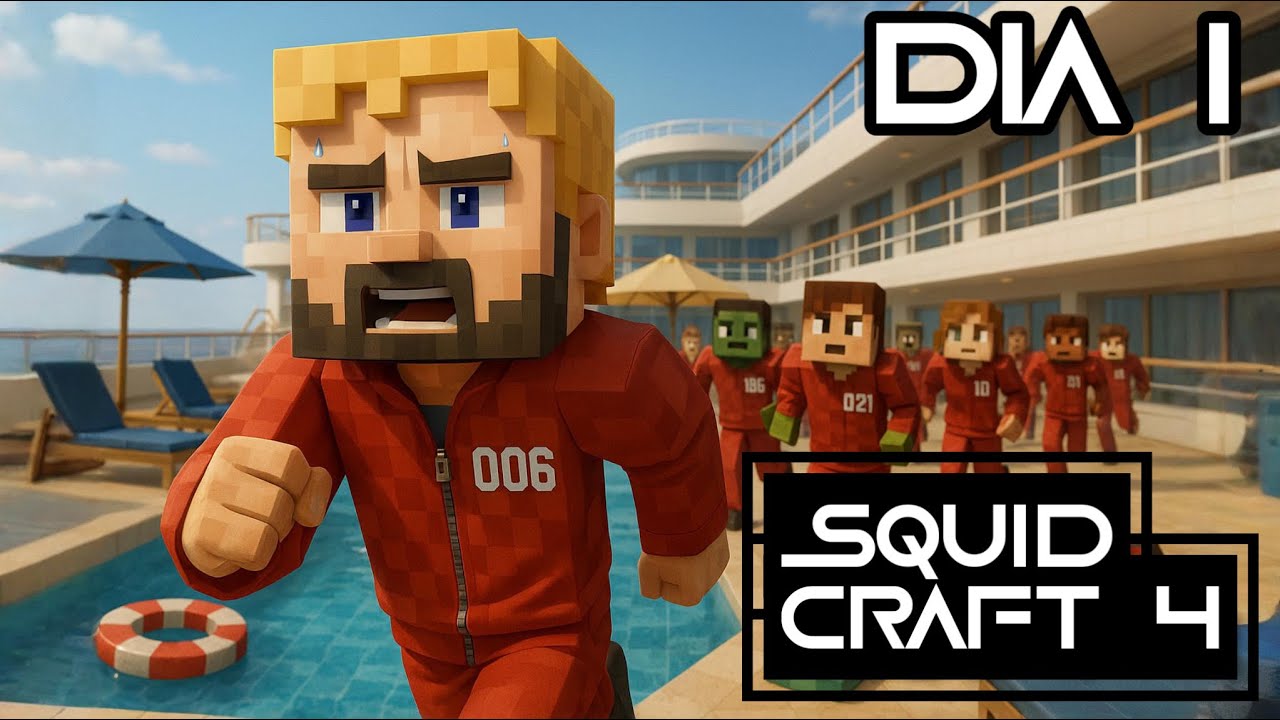 SQUID CRAFT GAMES 4 D&Iacute;A 1 🦑 | LUZ ROJA LUZ VERDE 💀⚡ | PISTA DE BAILE 💃🕺 | &iexcl;SOBREVIVIMOS! 😱🔥