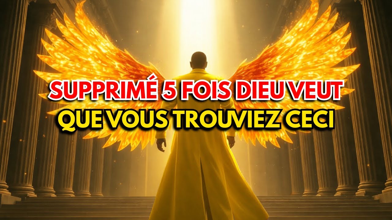 Élu Dieu a supprimé ce message 5 fois mais tu le retrouves sans cesse car tu as BESOIN de l'entendre