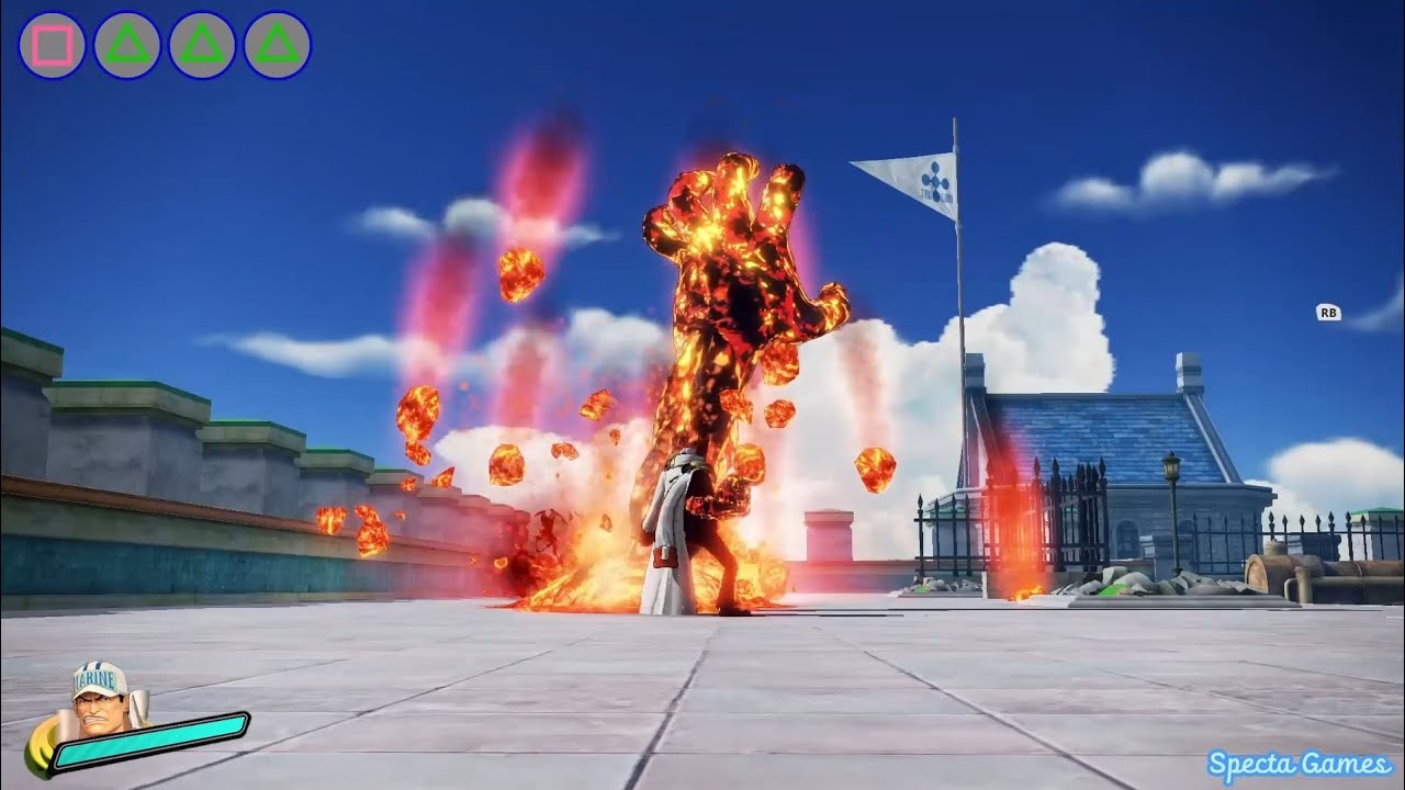 Akainu All Skill & Ultimate Attack - Onepiece Pirate Warrior 4