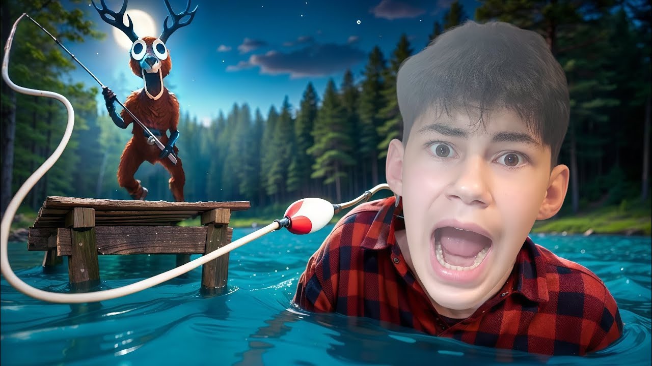ОЛЕНЬ ЛЮДОЕД СЛОВИЛ ЛËШУ НА ОБЕД 😱 ПОШЁЛ НА РЫБАЛКУ В 99 НОЧЕЙ В ЛЕСУ 🎣!!! 