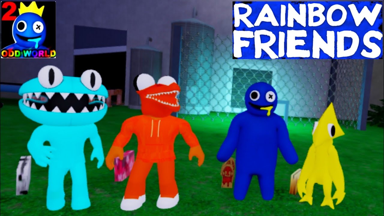 Rainbow Friends Chapter 2 Game Play [ Level 1/2 ] Playing As Blue : Orange : Cyan : Yellow Games 