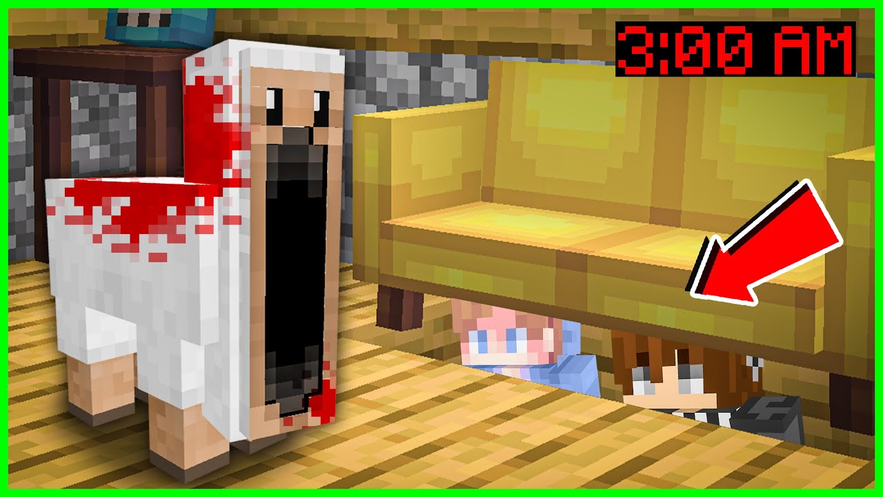 AKU SEMBUNYI DI BAWAH SOFA DARI DOMBA ANEH MENGERIKAN di MINECRAFT