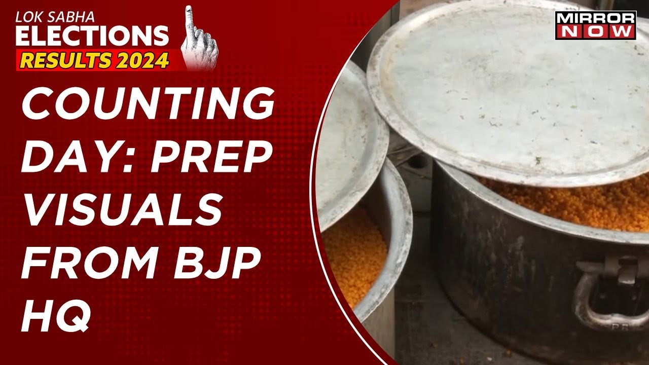 Delhi: Lok Sabha Elections 2024 Counting Day, Preparation Visuals From BJP Headquarters  | Watch