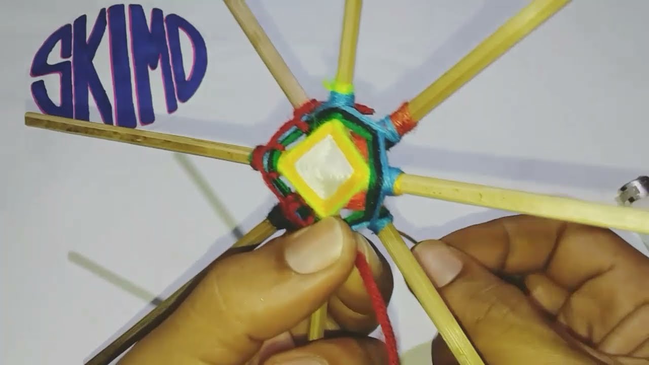 Ojo de Dios ; Como fazer Mandala de 8 Pontas (Parte 1) #skimoarte #mandala #ojodedios #Tutorial