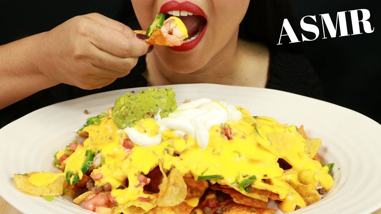 BEST LOADED NACHOS ~ ASMR (No Talking) Eat Life With Kimchi