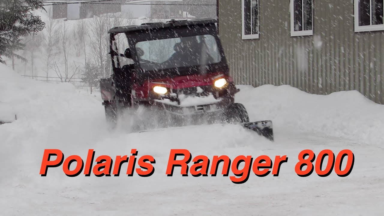 Polaris Ranger 800 Plowing Snow