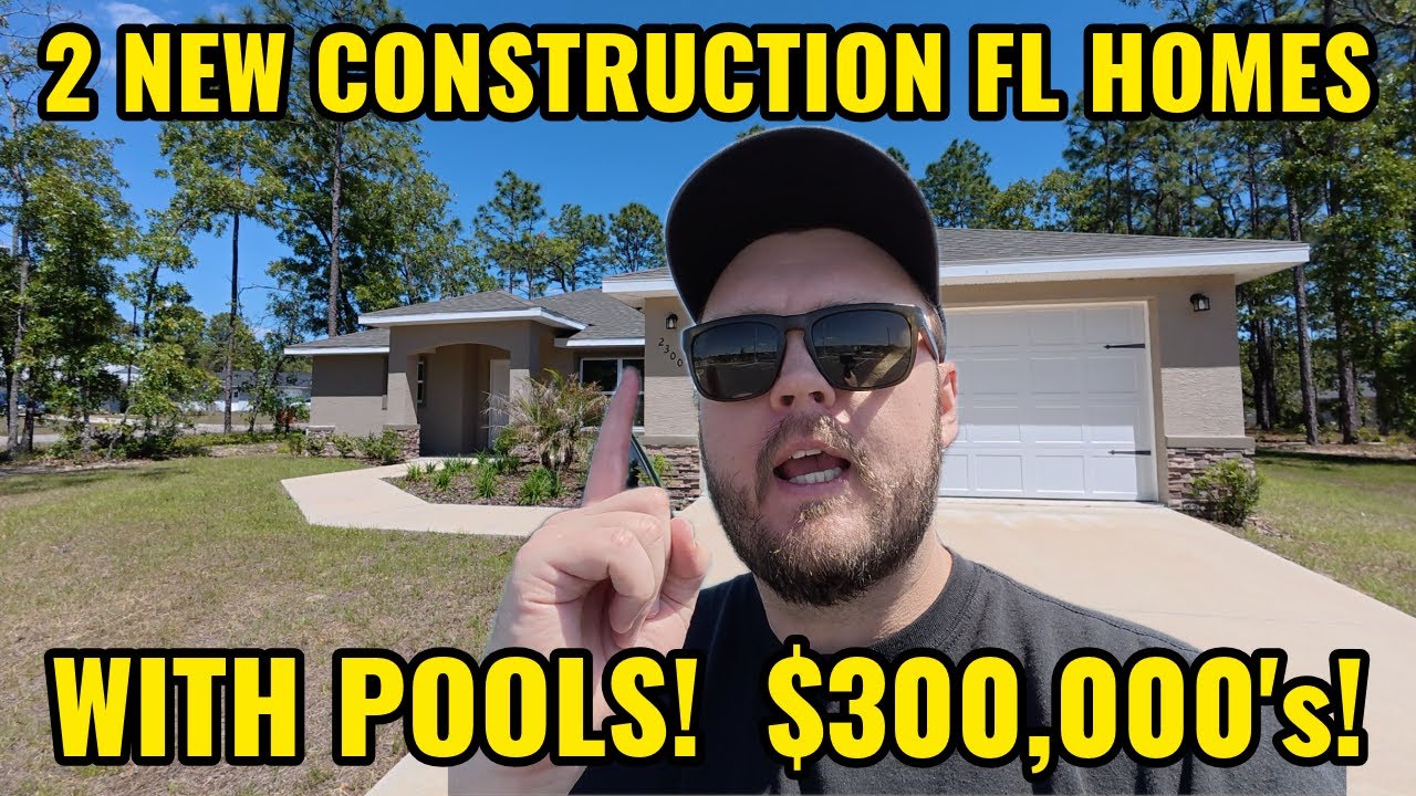 Inside 2 NEW CONSTRUCTION FLORIDA POOL HOMES in the $300,000's! - FL's best kept secret?