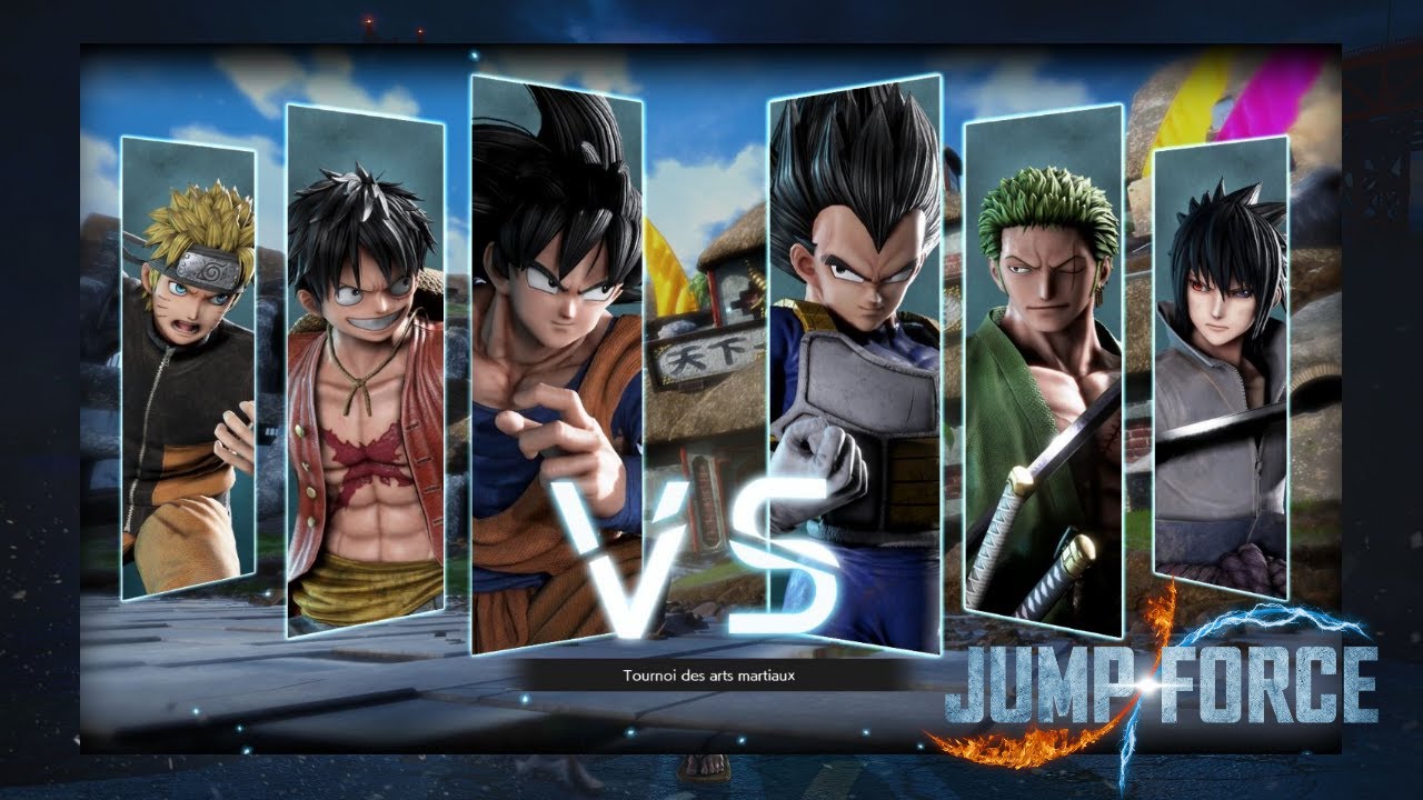 Naruto, Luffy & Goku Vs Vegeta, Zoro & Sasuke - 01 - Jump Force - (EN/FR)