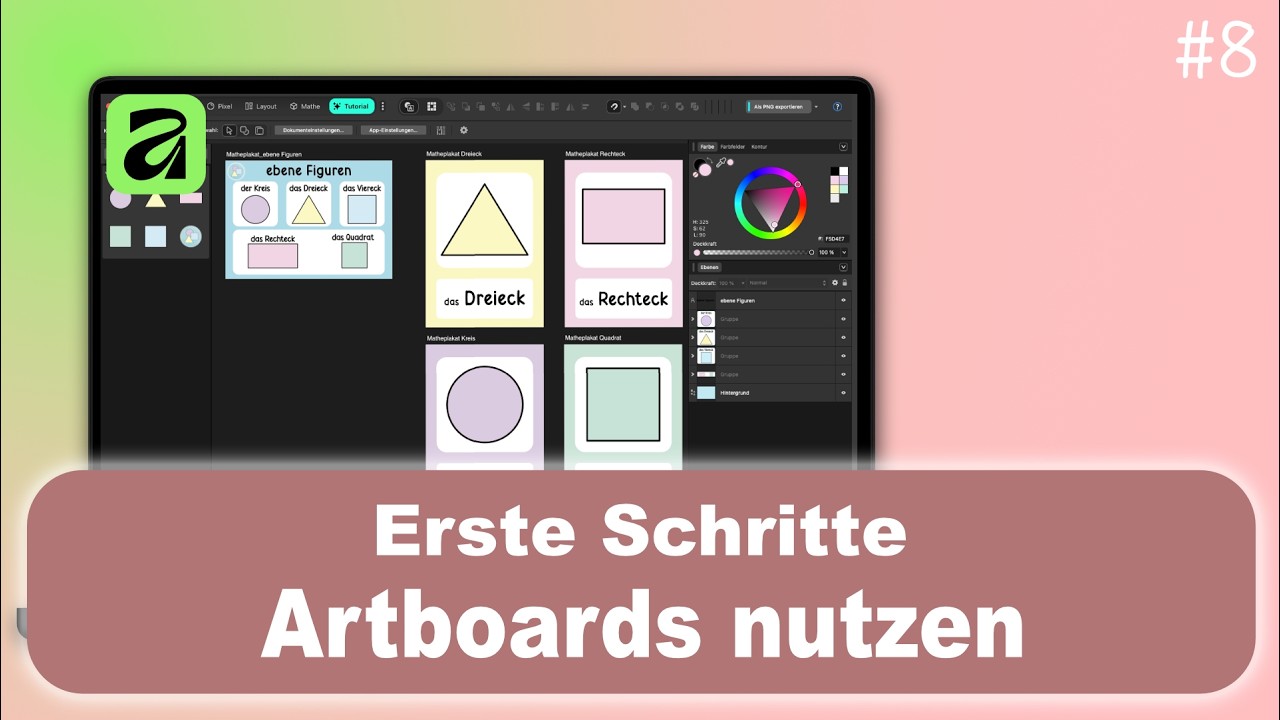 Mit Artboards zum Materialpaket – effizienter arbeiten in Affinity | Erste Schritte (8 von 8)