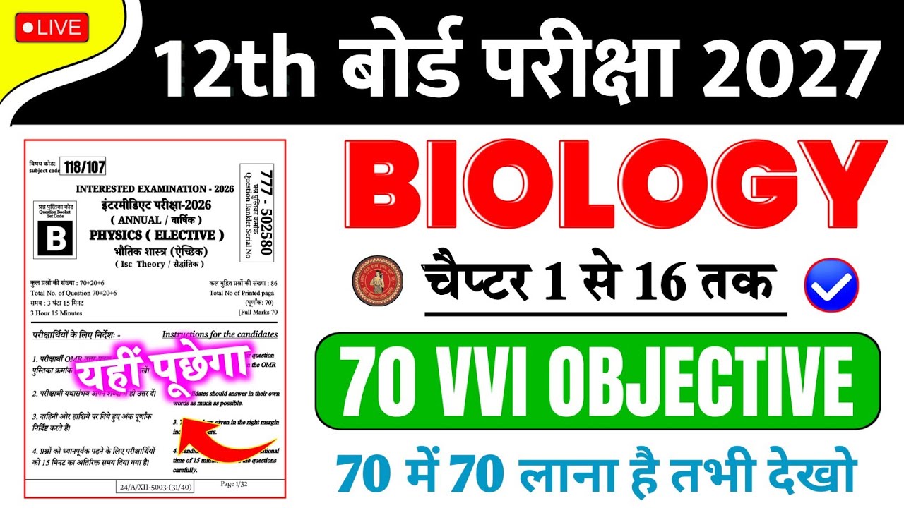 2 February 12th Biology Viral Question 2026 || 12th Biology VVI Objective Question 2026 || #Biology
