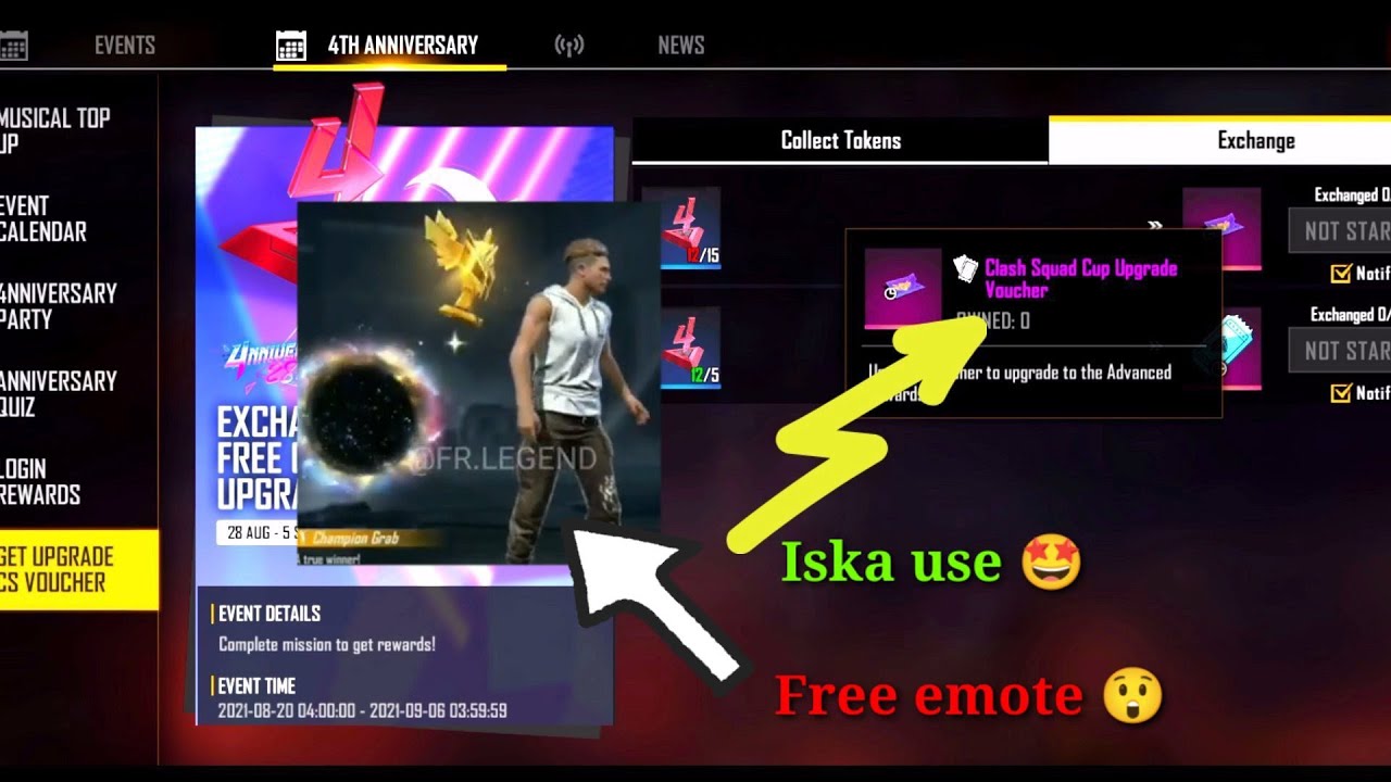 How To Use Clash Squad Cup Upgrade Voucher in Free Fire || Clash Squad Cup Voucher Use Kaise Kare