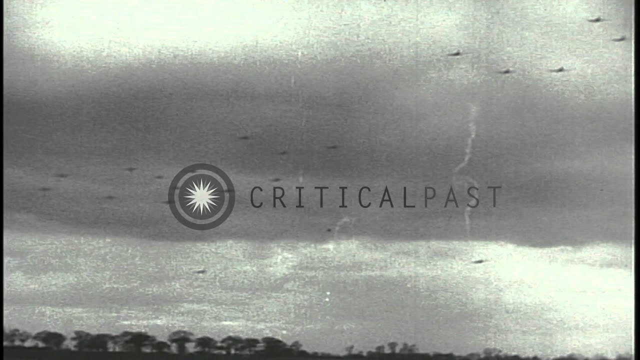US Eighth Air Force aircraft bomb the city of Berlin in Germany. HD Stock Footage