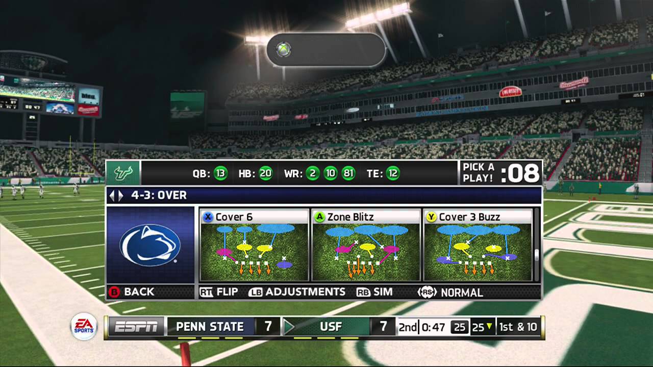 NCAA Football 14 Penn State vs USF