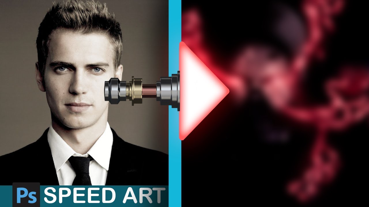 Transforming Hayden Christensen into DARTH VADER using PHOTOSHOP