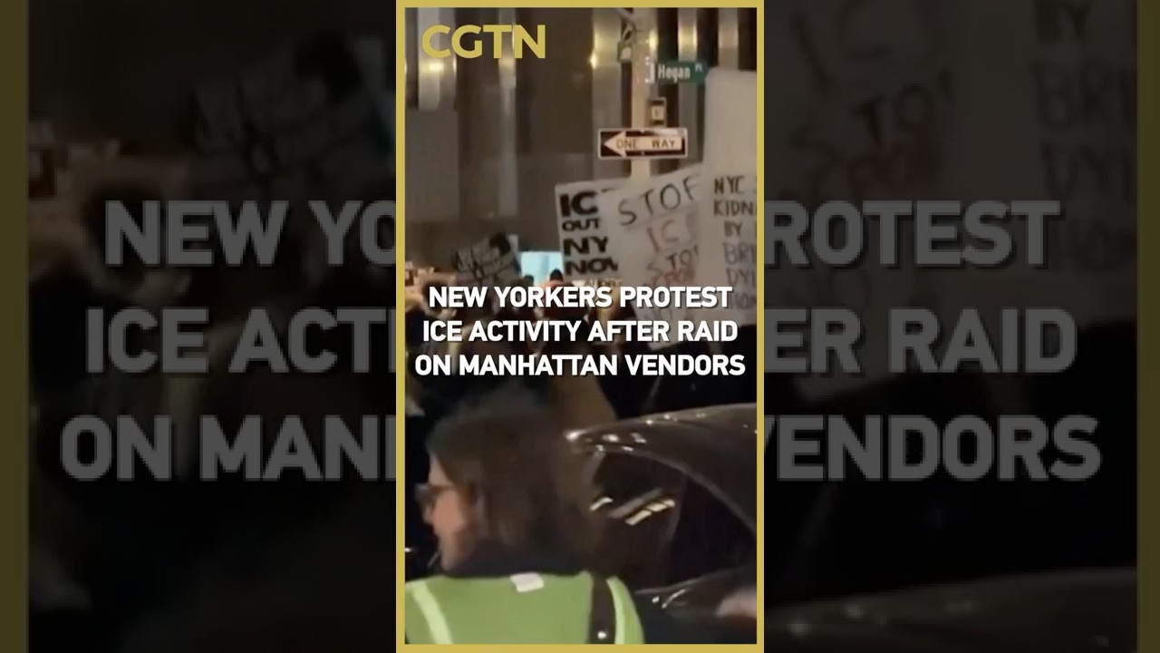 New Yorkers protest ICE activity after raid on Manhattan vendors