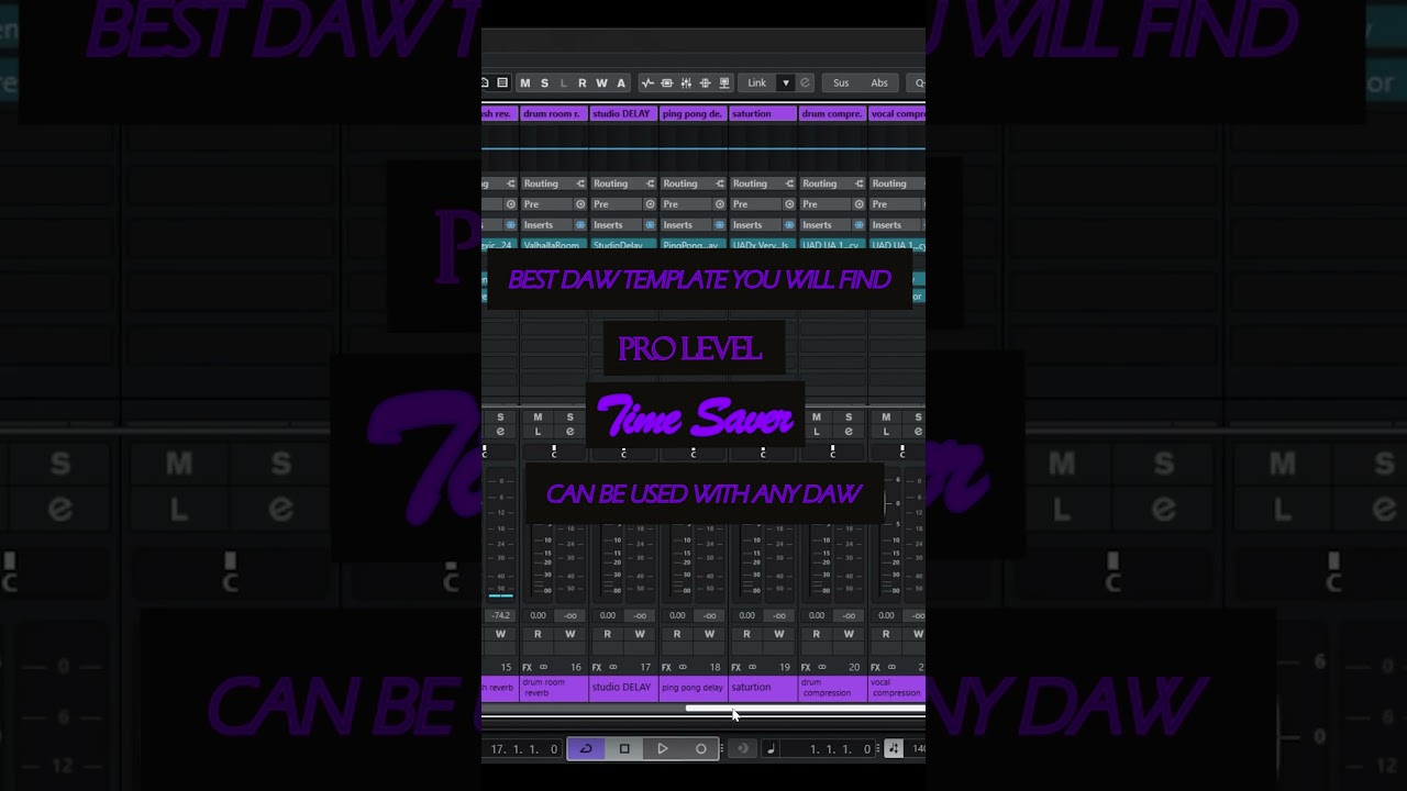 Ultimate Cubase DAW Template Walkthrough 🎧  Music Production Setup for Fast Workflow #shorts