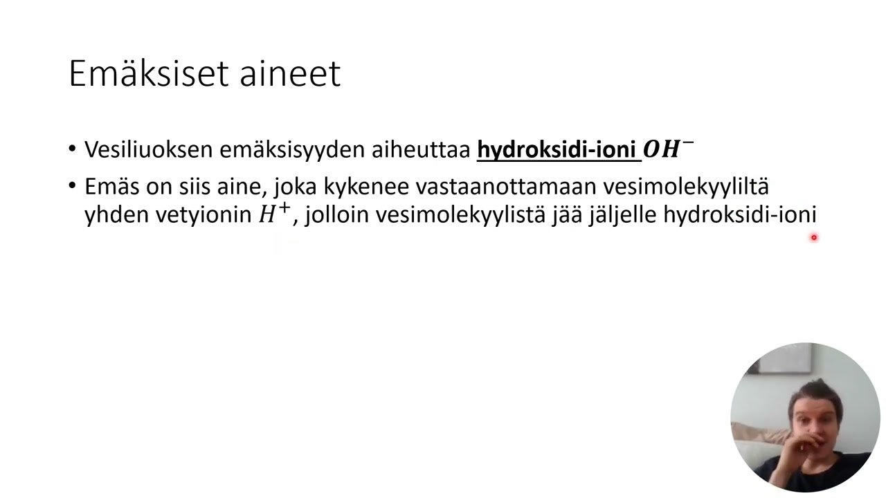 Kemia: Happamuus ja emäksisyys sekä pH-arvo