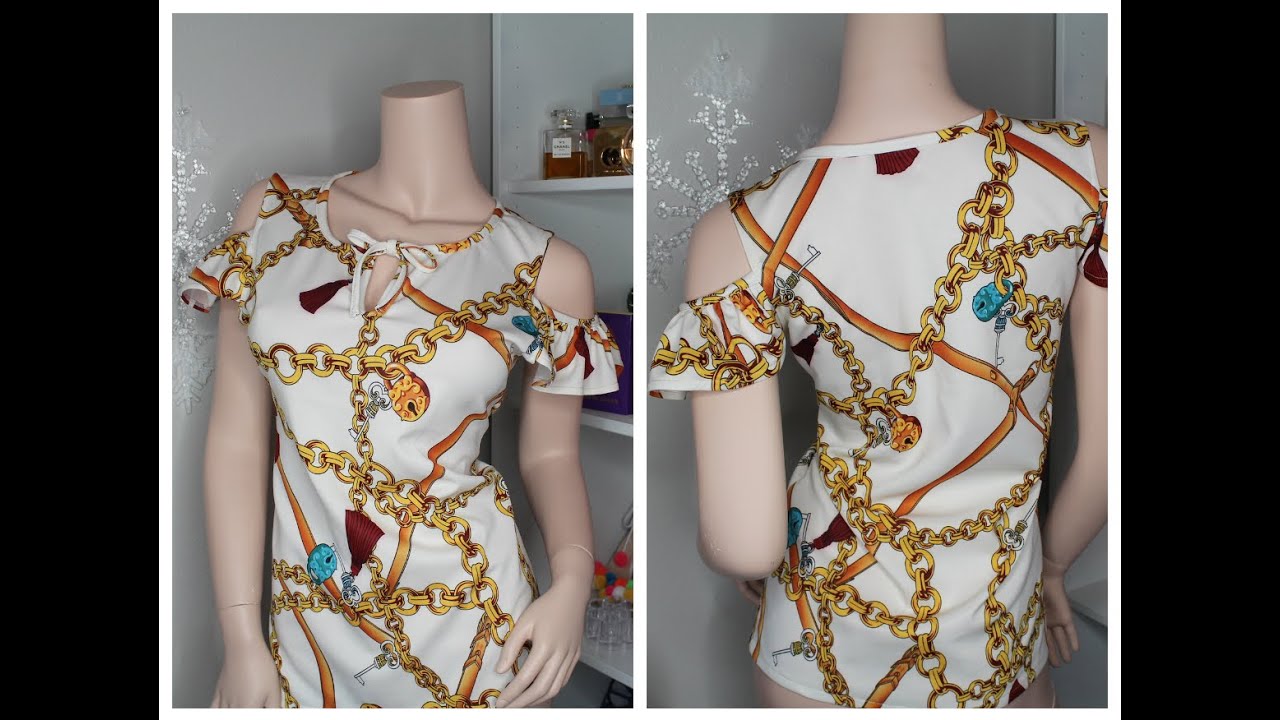 DIY Blusa Con Mangas Caídas, Hombros Descubierto  | DIY Off Shoulder Top